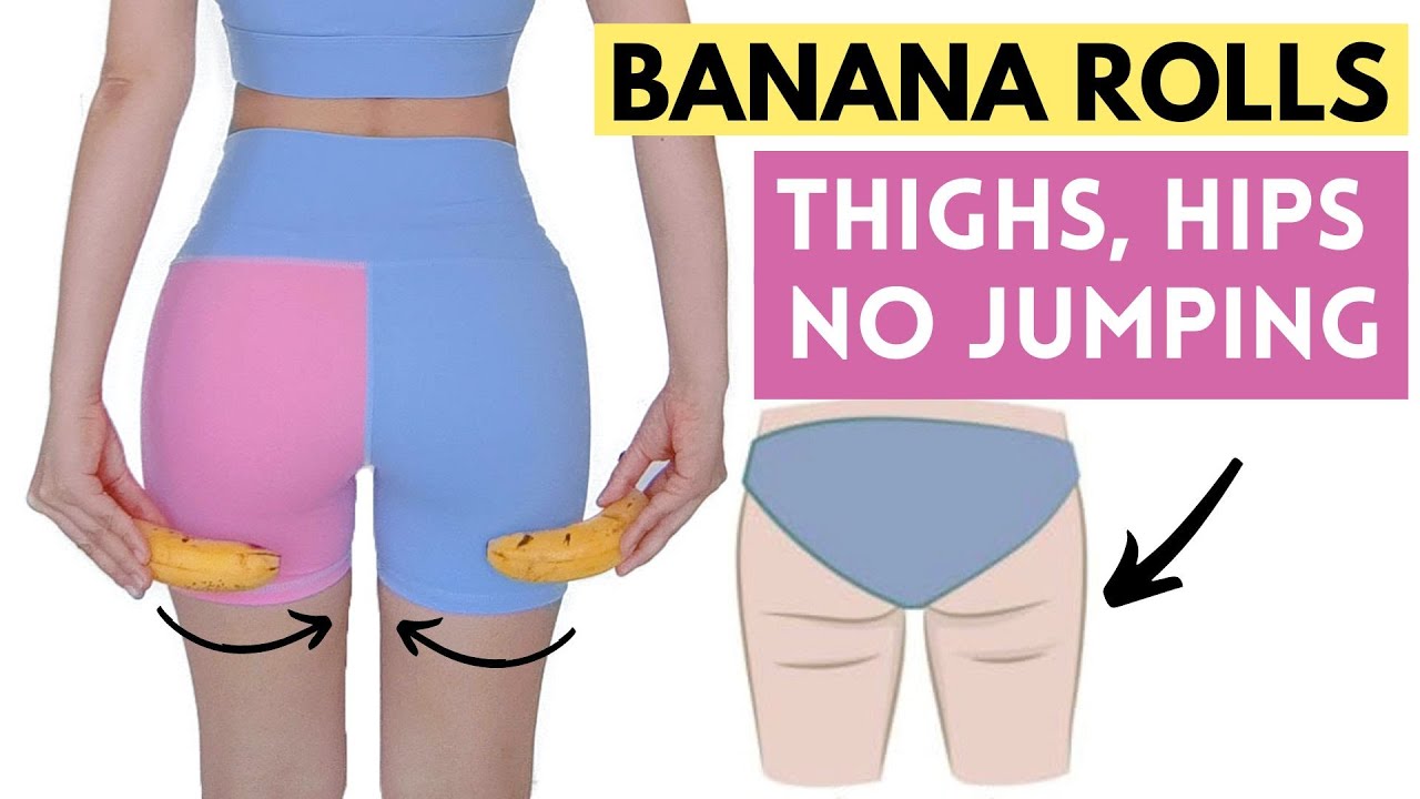 BURN thighs, saddlebags fat, cellulite, underbutt wrinkles (banana rolls), no jumping | Hana Milly