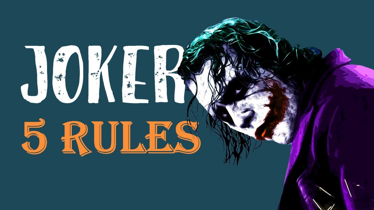 5 Rules of Joker | The Dark Knight | Heath Ledger | stuff hai