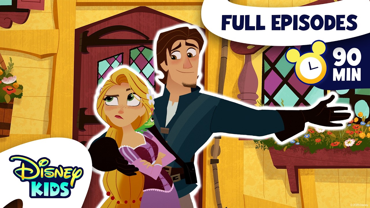 Rapunzel's Tangled Adventure Marathon 👱&zwj;♀️🌸 | 4 Full Episodes! | @disneykids