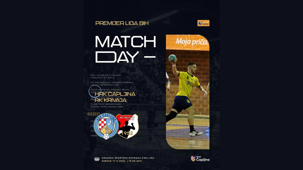 🔴 UŽIVO: HRK ČAPLJINA - RK KRIVAJA- 11.11.2023. (Rukometna BHT Premijer liga)