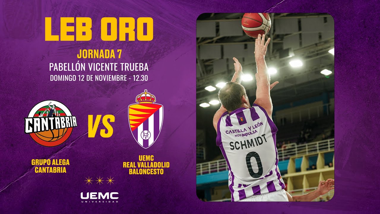 RESUMEN | J7 LEB Oro: Grupo Alega Cantabria 81 - 82 UEMC Real Valladolid Baloncesto