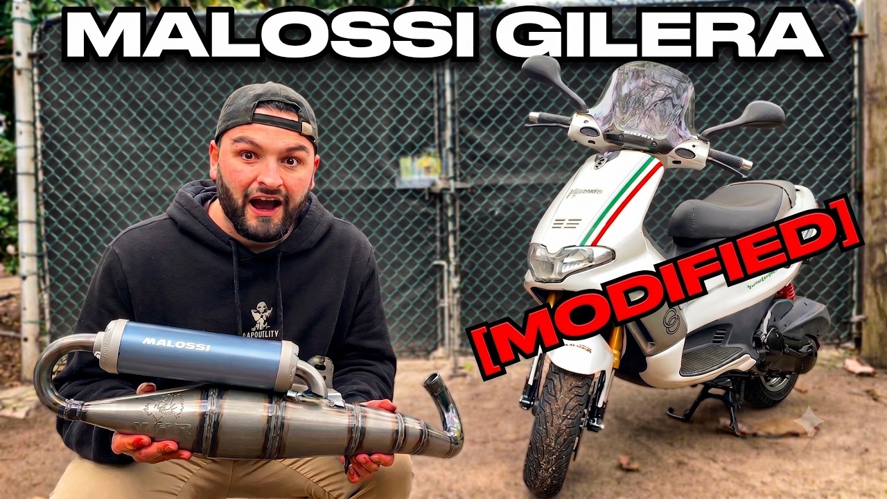 Сборка выхлопной системы Gilera Runner 180cc MALOSSI и карбюратора 28 мм!