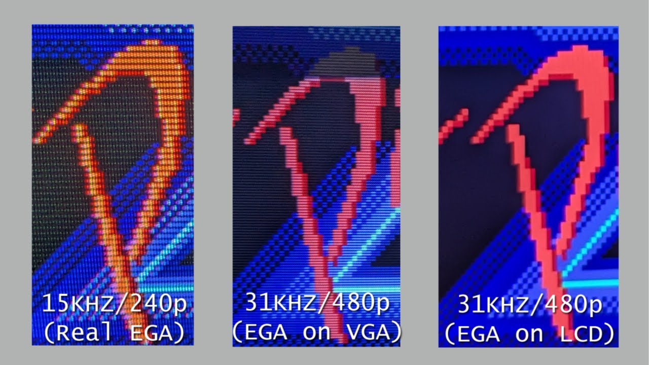 #doscember : Bare Metal 15khz/240p EGA Emulation with a VGA Card