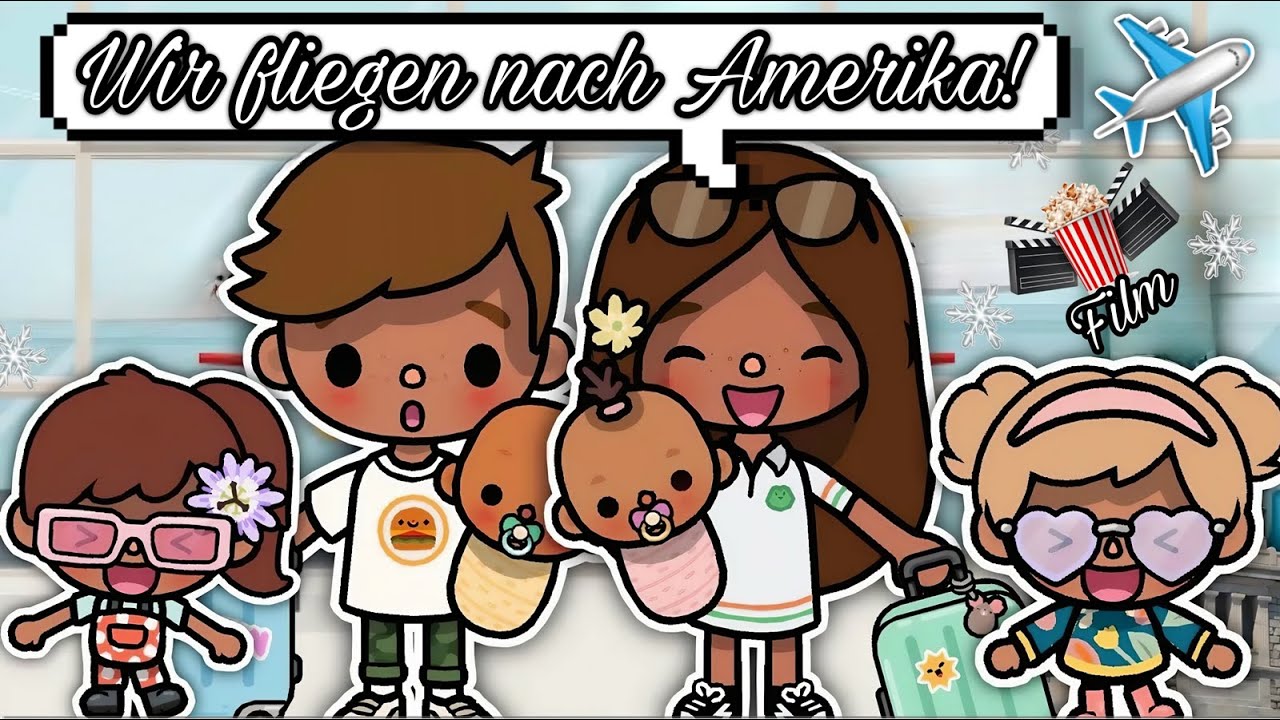 ✈ AESTHETIC FAMILIEN URLAUB IN AMERIKA 🌺 DER FILM 🎥 TOCA BOCA STORY DEUTSCH