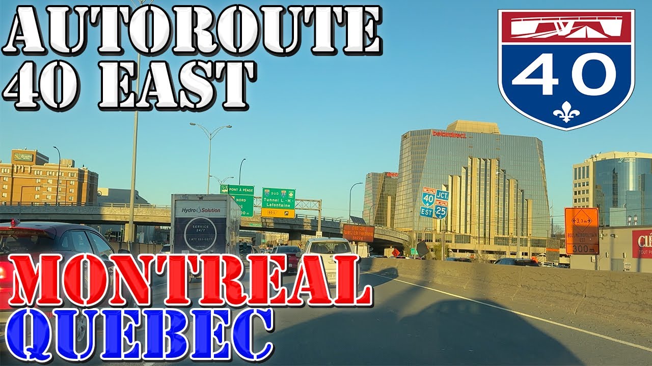 AR-40 East - Montreal - Quebec - Canada - 4K Highway Drive