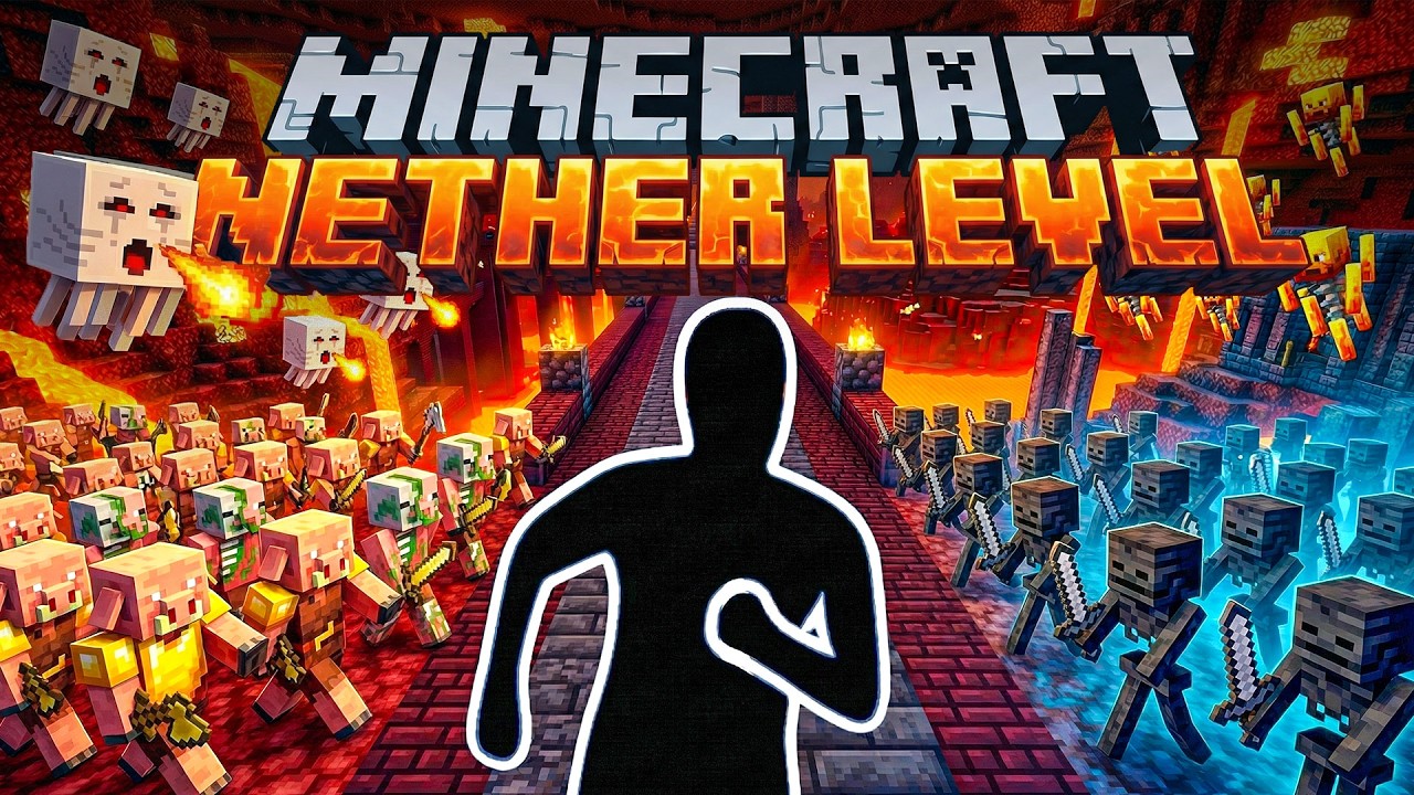 Интерактивная разминка | Побег из Нижнего мира в Minecraft | Простая ежедневная тренировка | Для ...