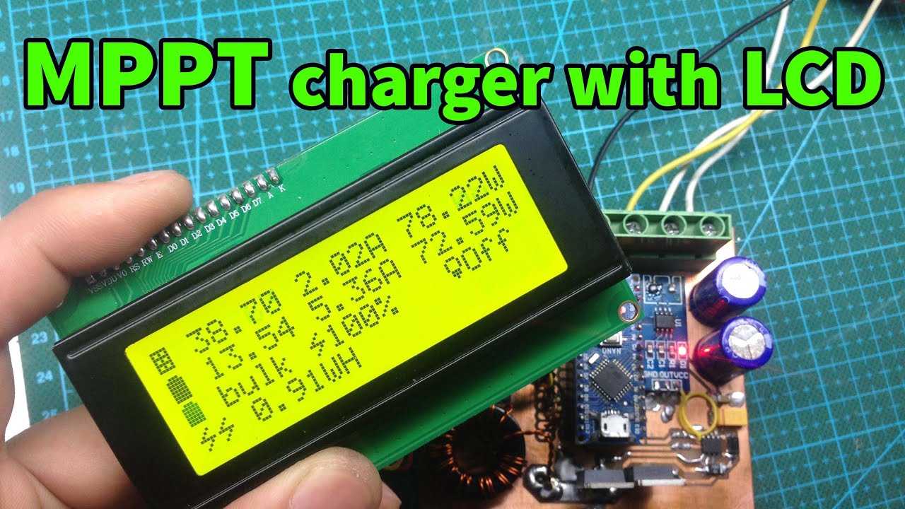 Make MPPT solar controller with LCD Arduino 12V 24V
