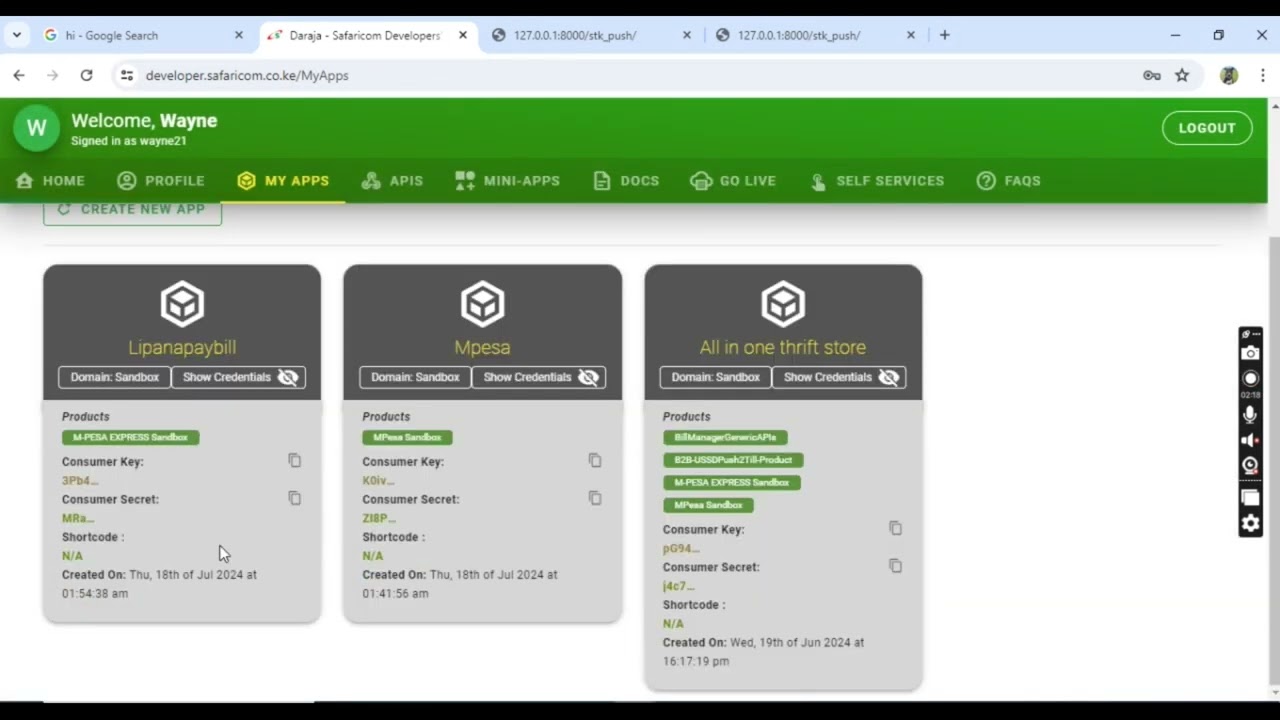 How to fix invalid acces token error while doing M-Pesa API integration