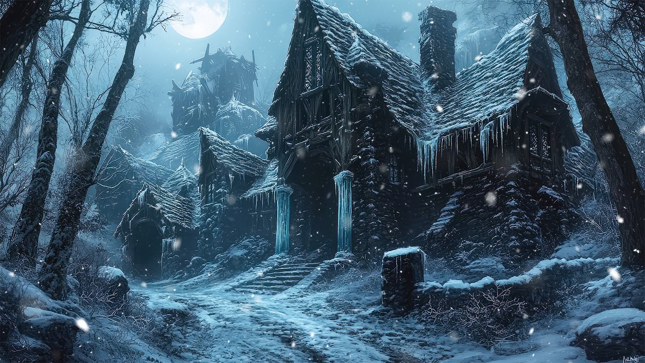 The Iced Stronghold of Silent Peaks | Celtic Medieval Winter Ambience for Calm & Focus