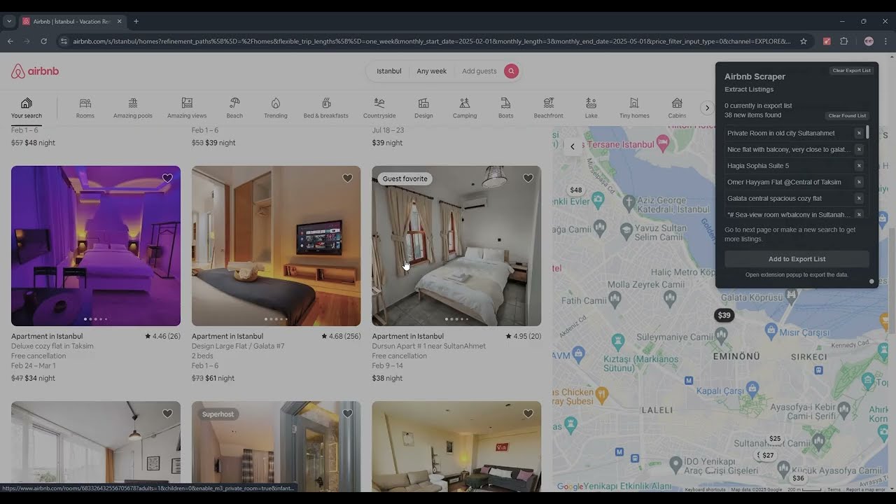 Airbnb Scraper: Export Stays, Hosts, Reviews & more