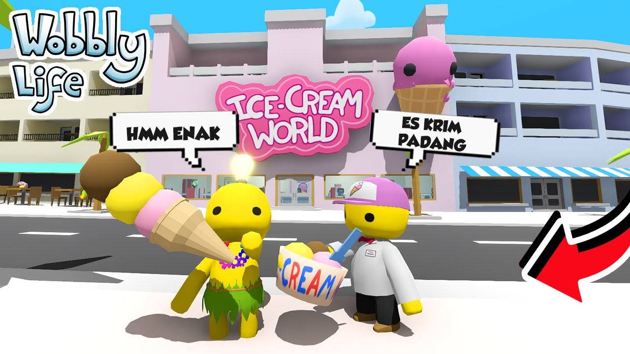 DUO KOCAK JADI TUKANG ES KRIM GADUNGAN DI WOBBLY LIFE!!!