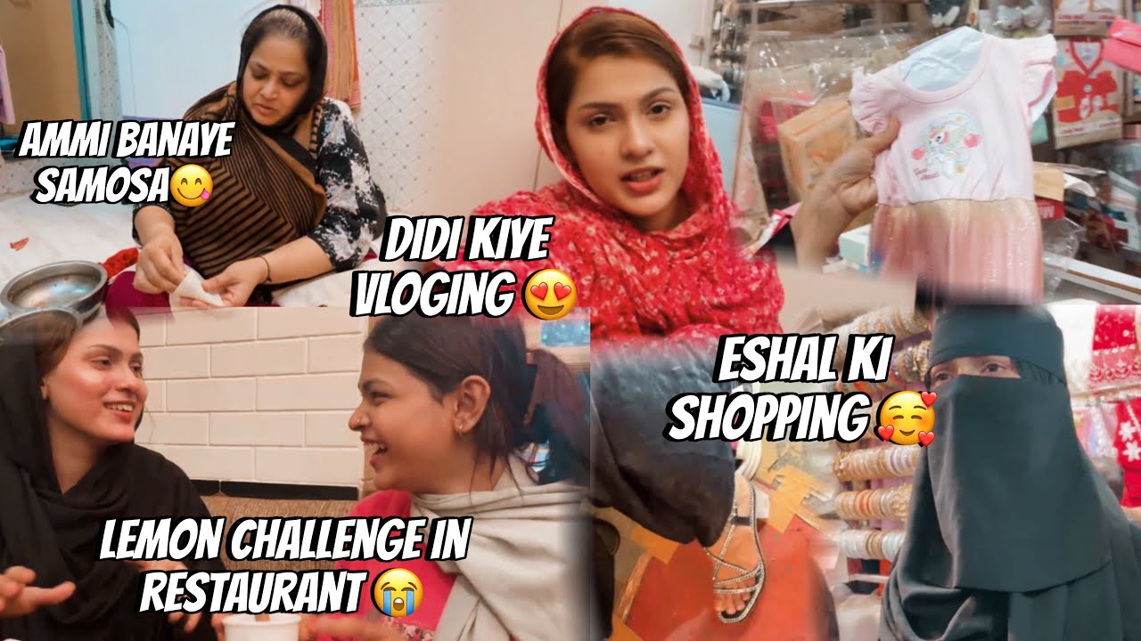 Didi ke sath gyi shopping krne 😍 | lemon challenge 😼 | SARAH’S VLOG