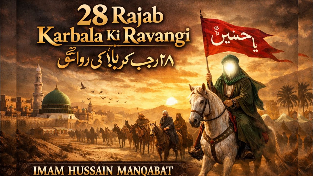 28 Rajab Karbala Ki Ravangi | 28 رجب کربلا کی روانگی | Imam Hussain Manqabat