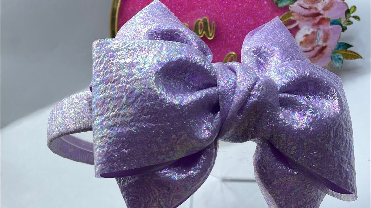 diadema  con liston laser VIDEO No.1075 creaciones rosa isela