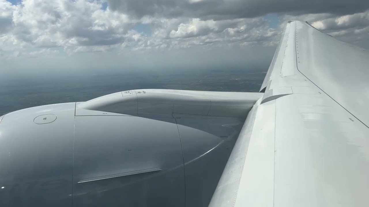 Great Reverser View! American B777-223ER landing in Charlotte