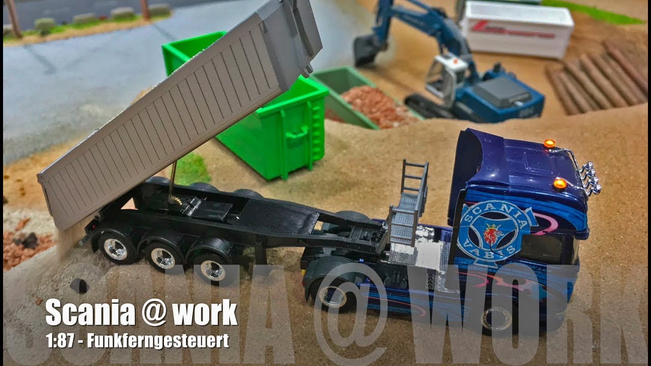 1:87 RC Mikromodell - Scania @ work - Funkferngesteuert / Radio Control