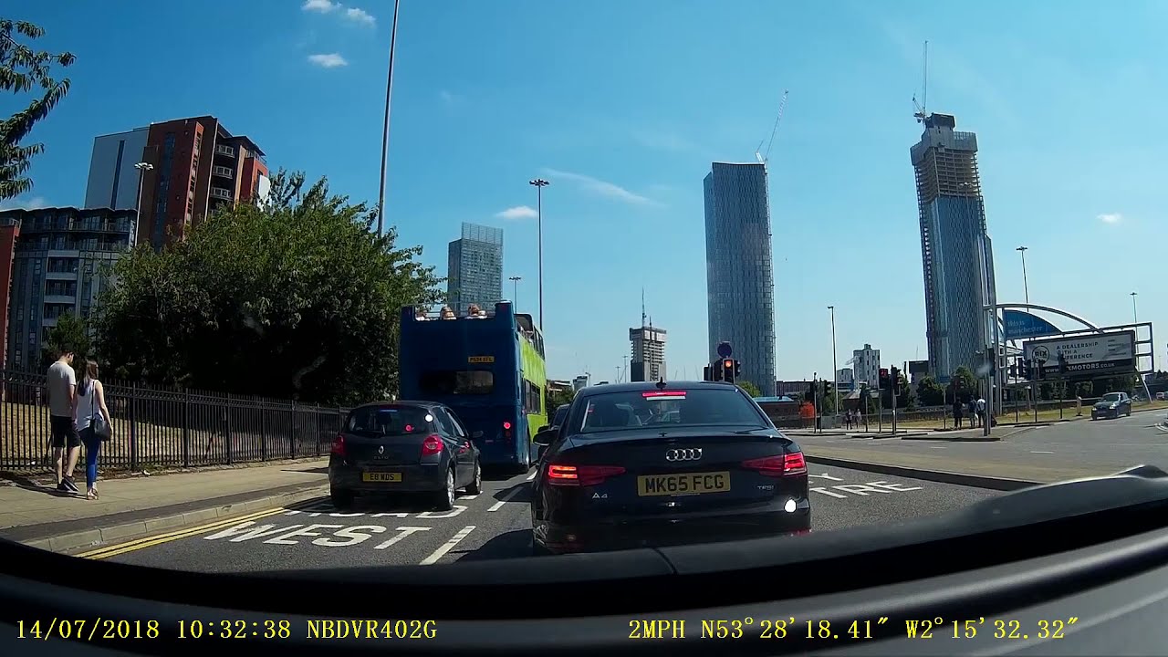 Approach to Manchester City Center from Old Trafford