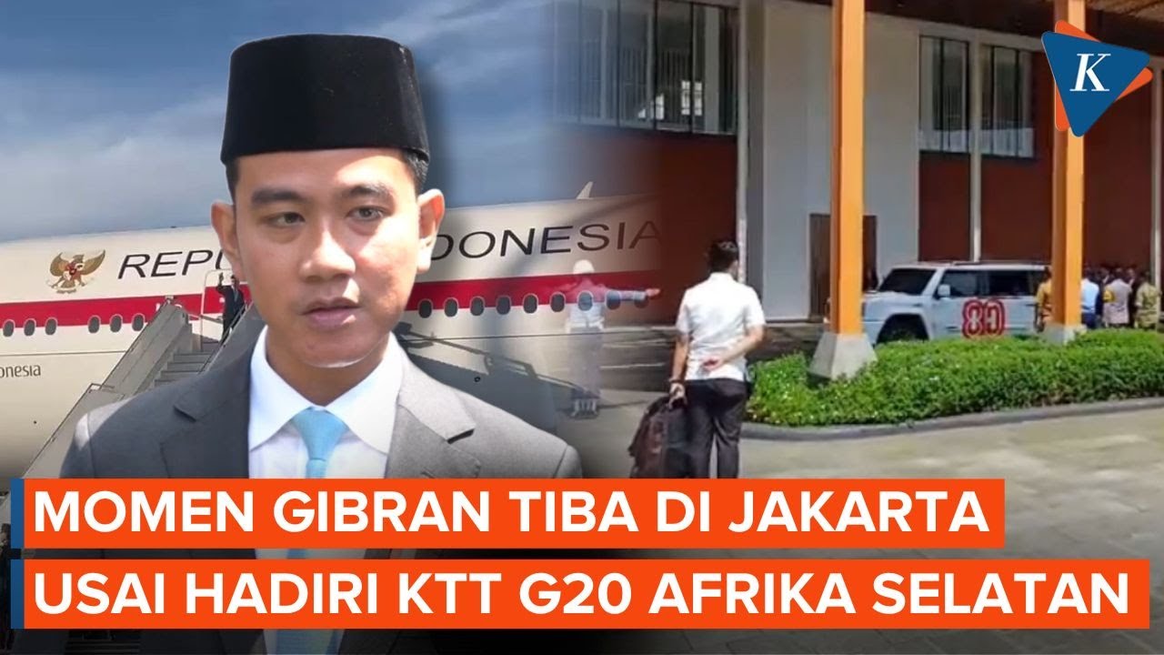 Momen Gibran Tiba di Jakarta Usai Hadiri KTT G20 Afsel, Dijemput Mobil Dinas Maung