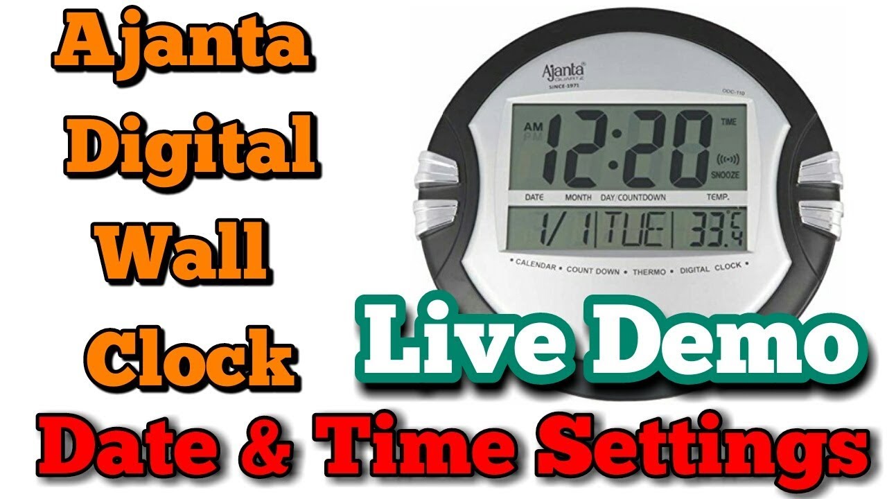 AJANTA ODC110 DIGITAL WALL CLOCK DATE AND TIME SETTING. DIGITAL WALL CLOCK ME TIME SET KAISE KARE ?