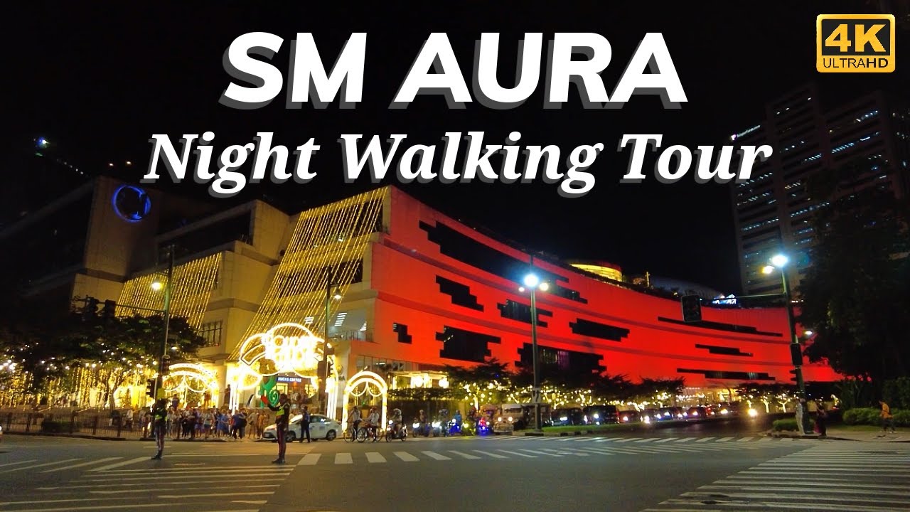 Christmas in SM Aura Came Early | 4K Night Walking Tour 2023 | Taguig, Philippines
