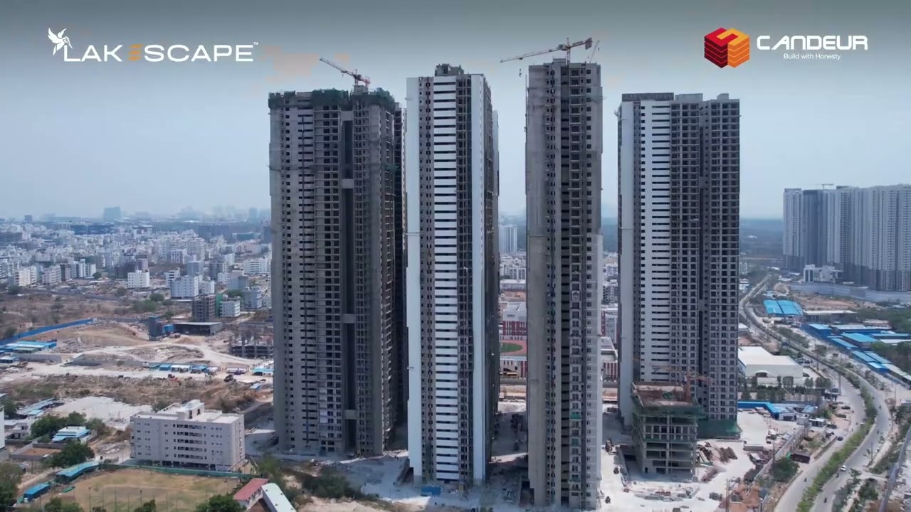 Candeur Lakescape I Construction Update I Kondapur I Luxury Apartments I April SiteUpdate