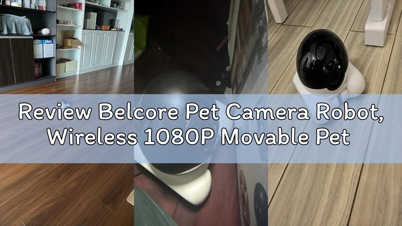 Review Belcore Pet Camera Robot, Wireless 1080P Movable Pet Camera Battery-Powered with Phone App em