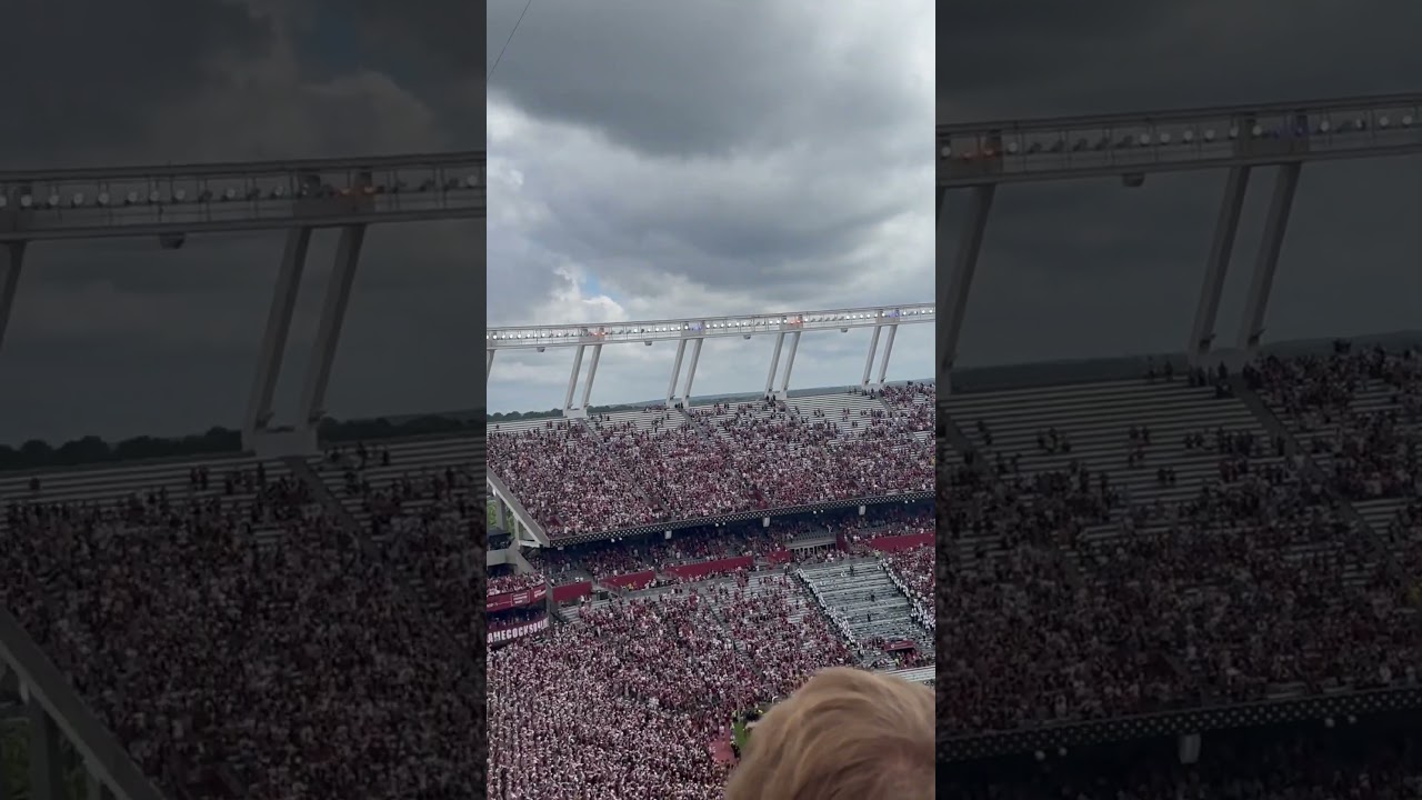 F16 fighter jets fly over Williams-Brice stadium