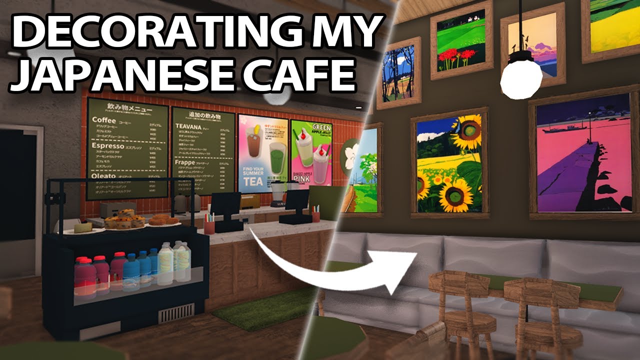DECORATING my MODERN JAPANESE COFFEE SHOP in BLOXBURG
