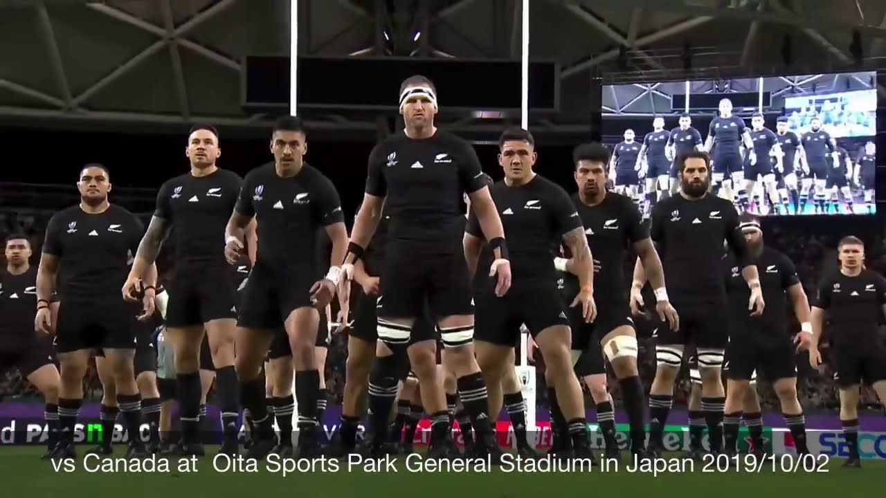 Ka mate / Haka  All Blacks vs Canada at Rugby World Cup in Japan 2019/10/02