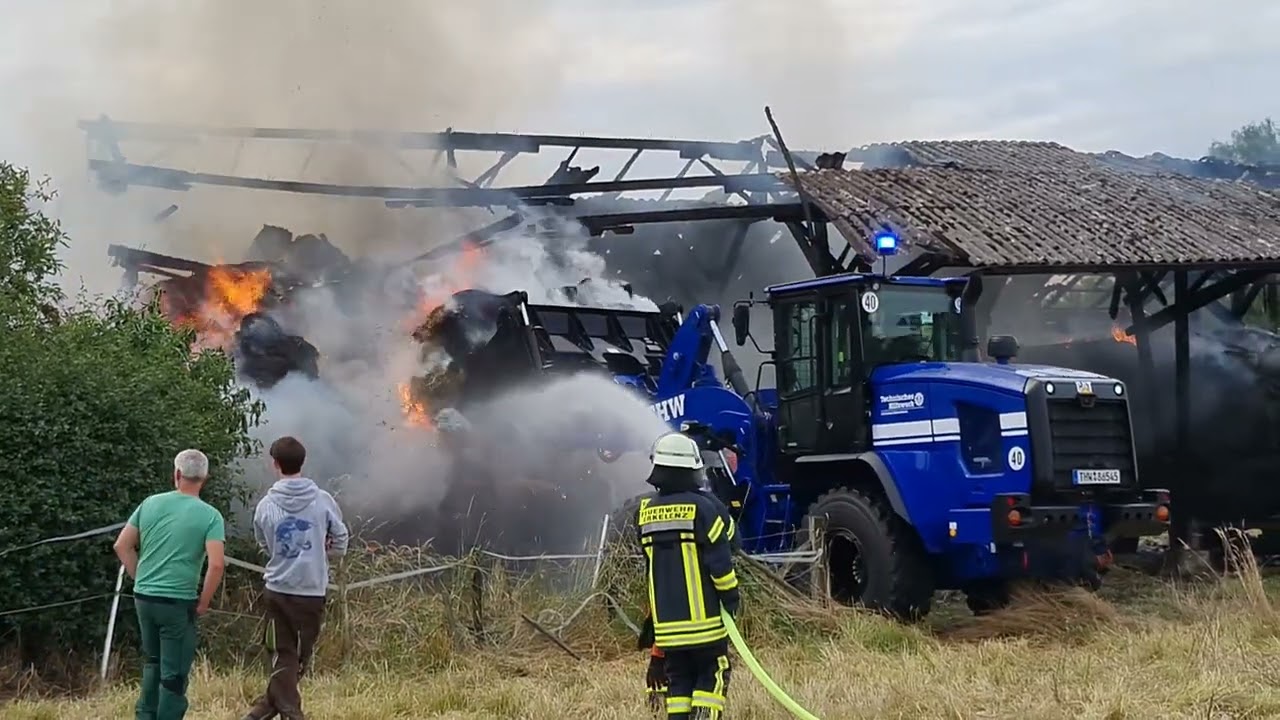 Scheunenbrand in Erkelenz Kückhoven