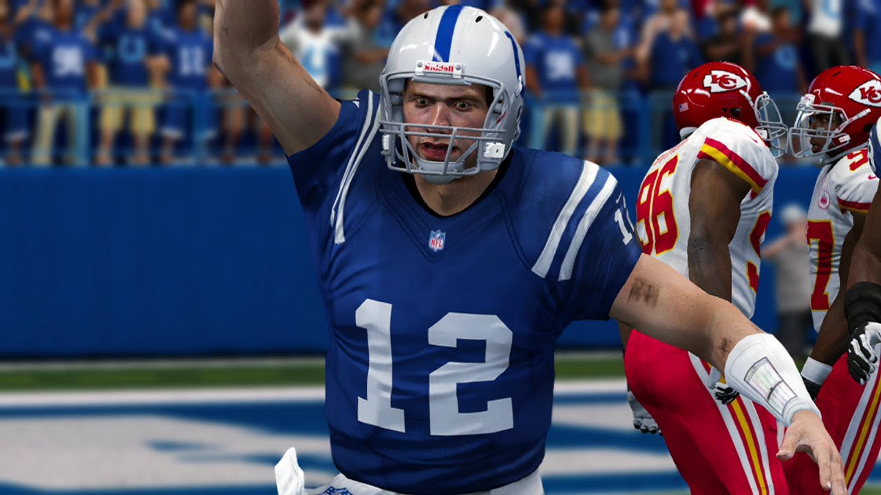 Andrew Luck Comeback For the Ages NFL Playoffs 2014 (Chiefs vs Colts) - Madden 25 Online Gameplay