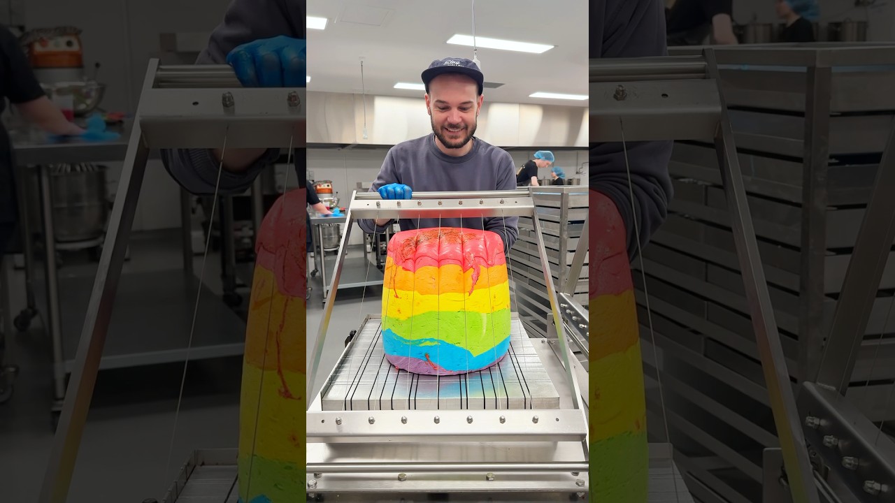 Slicing The GIANT Marshmallow! 🌈