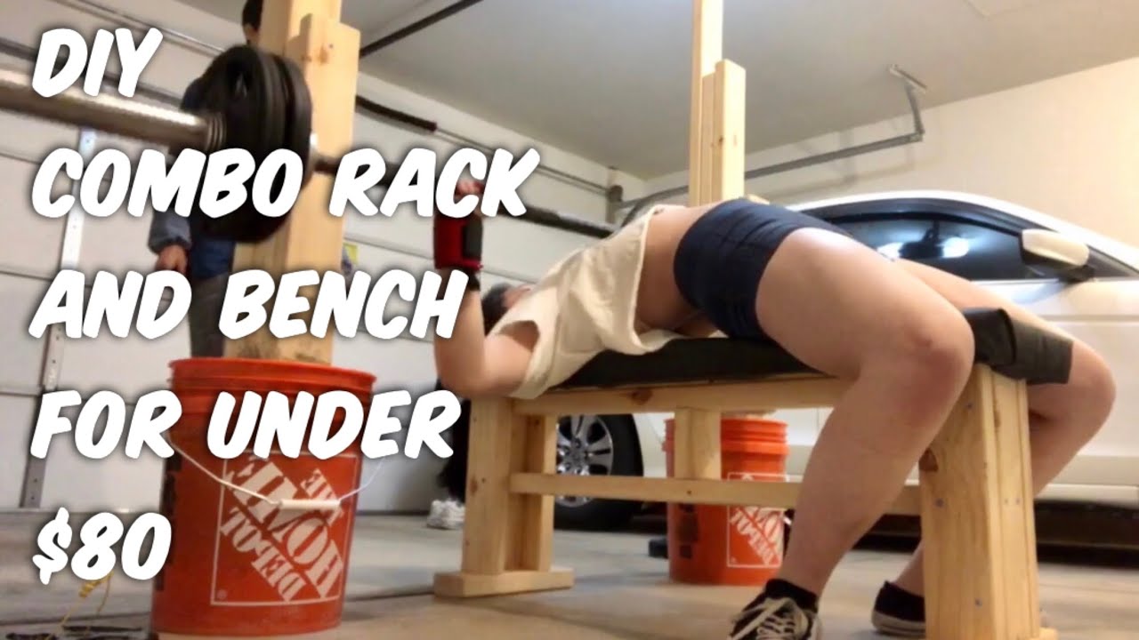 DIY SQUAT and BENCH (COMBO) RACK AND BENCH PRESS