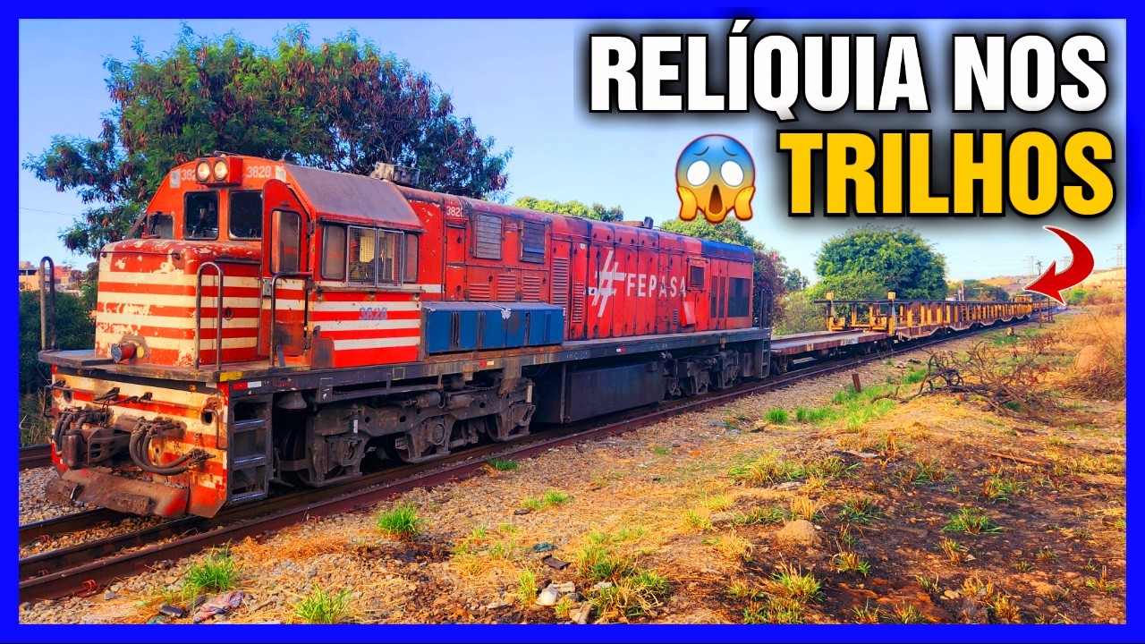 MUITO RARO!!! ÚLTIMA LOCOMOTIVA COM PINTURA ORIGINAL FEPASA AINDA EM OPERAÇÃO.