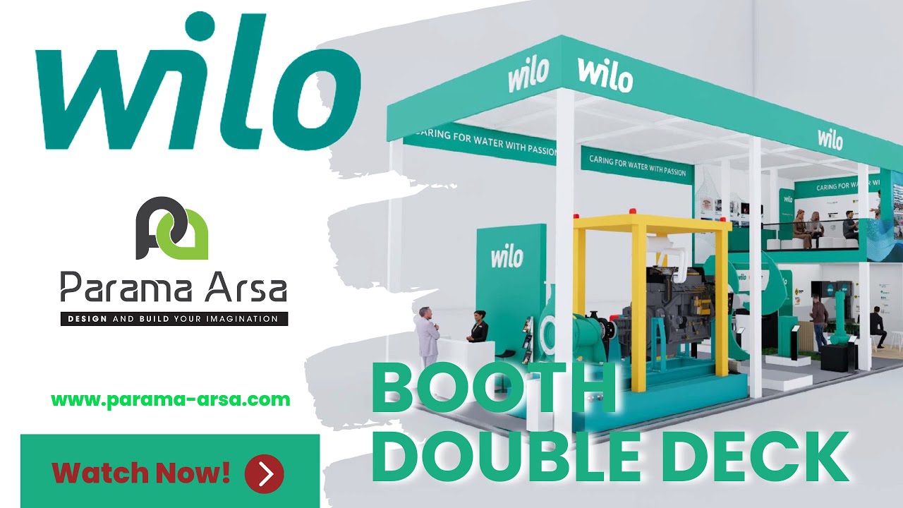PEMBUATAN BOOTH SEMI TINGKAT / DOUBLE DECK PAMERAN MINING INDONESIA 2023