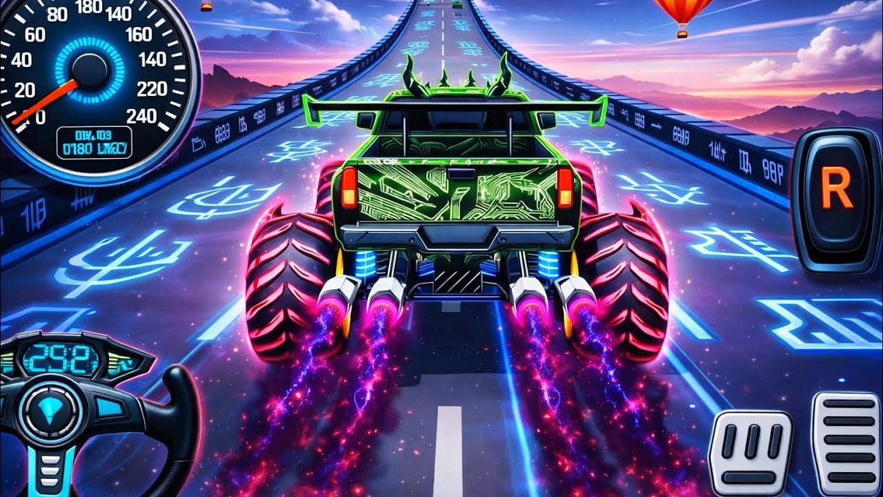  Extreme Mega Ramp New Car Racing 3D 🚗🔥—the ultimate car stunt and impossible ramp racing #carracing