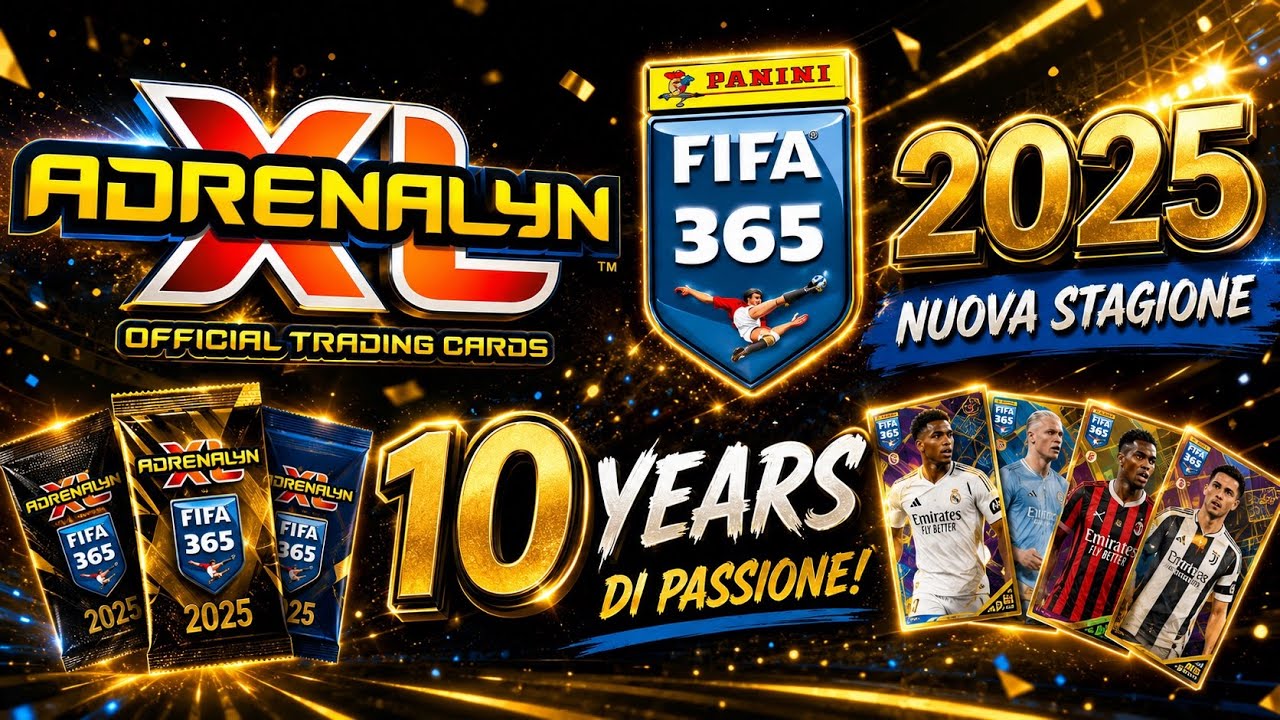 📦 365 Panini 2025 - Adrenalyn XL. Pack 24 Cards + 2 Free “10 Years“ #panini #panini365 #panini2025