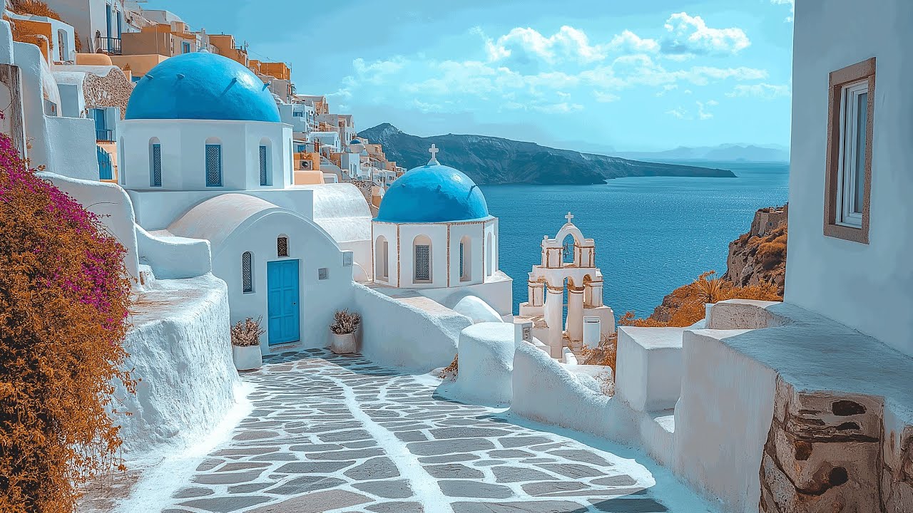 Santorini, Greece 🇬🇷 - Fira To Oia 4K HDR Walking Tour (▶249min)