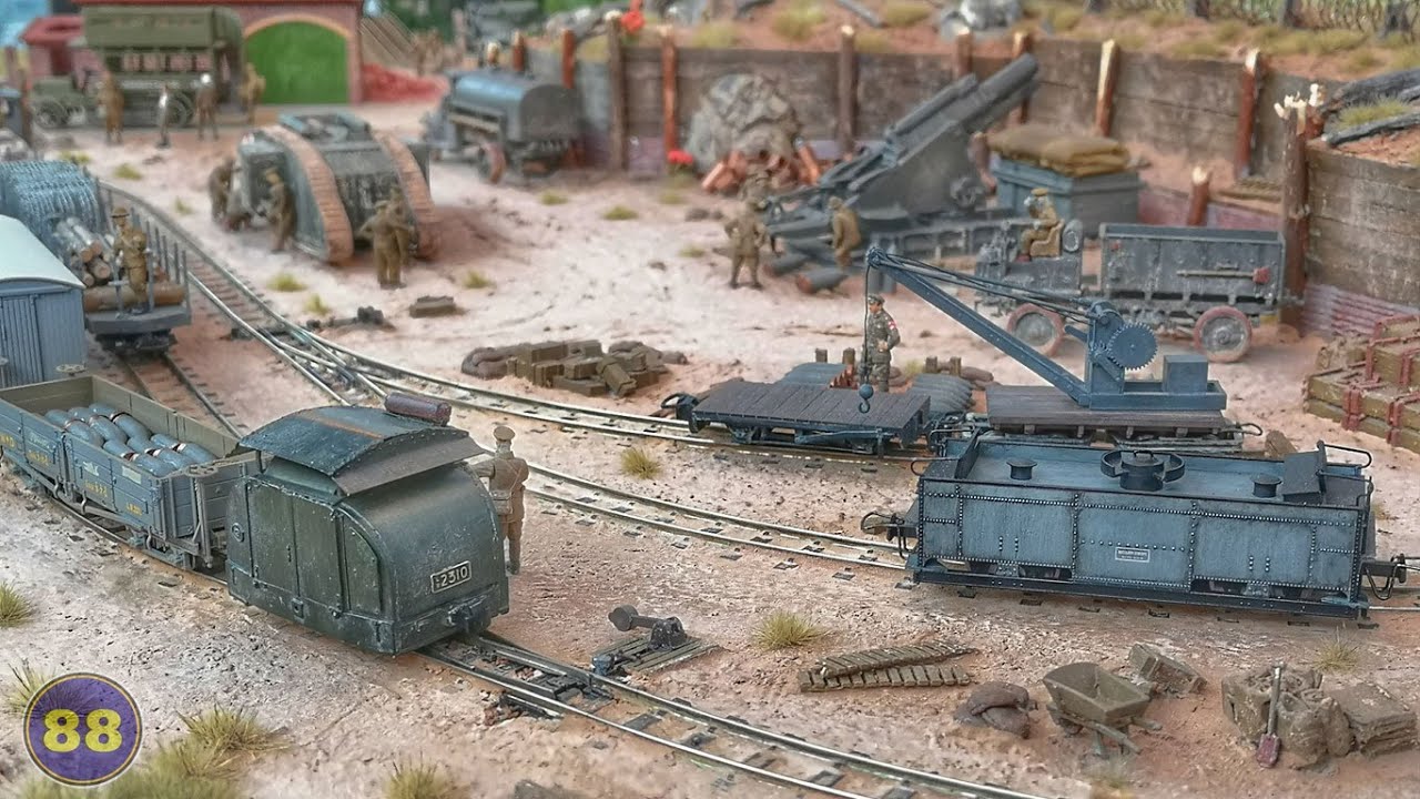 Amiens 1918 - East Anglia Model Railway Exhibition 2019 - 009 Scale - WW1 Trench Railway