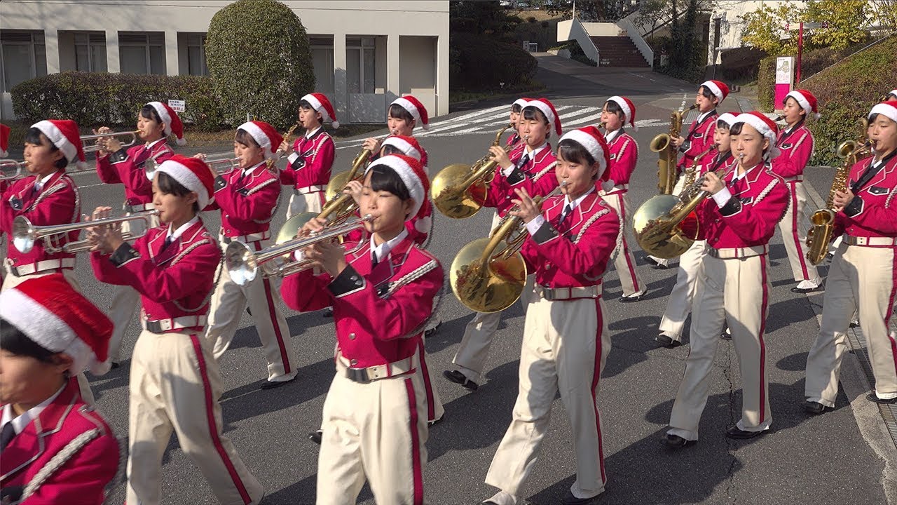 2019.12.14① 早稲田摂陵高等学校ウィンドバンド／梅花女子大学 クリスマスイブニング2019・オープニングパレード