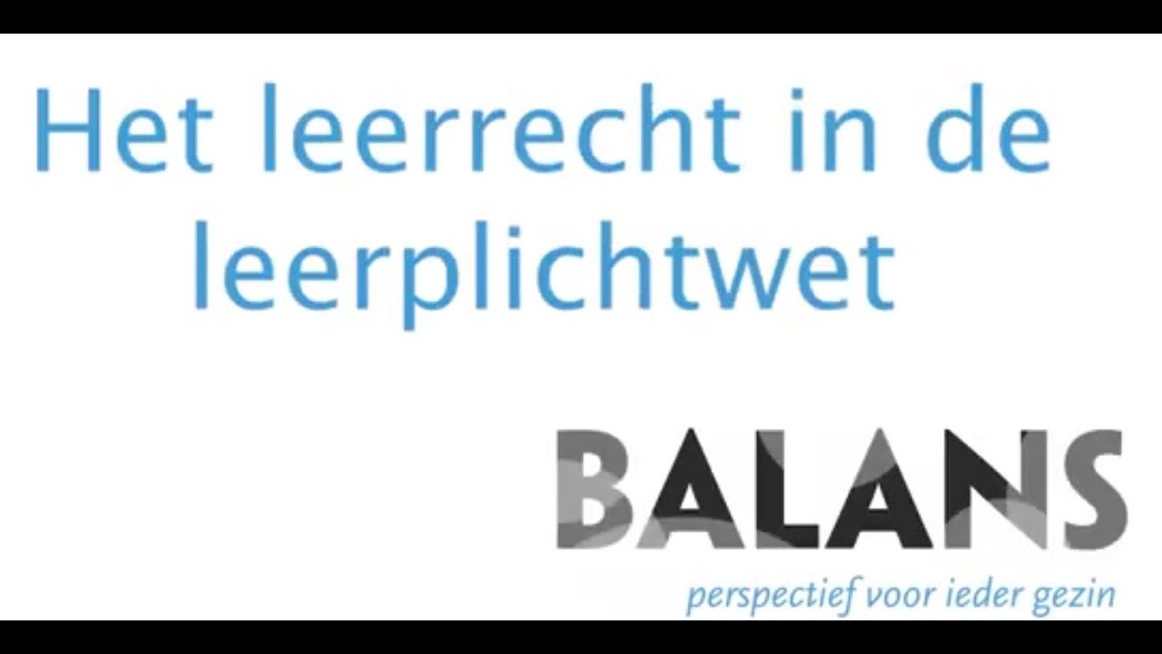 Teaser film ´Leerrecht in de leerplichtwet´