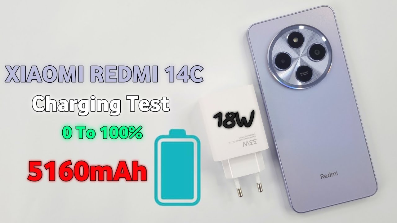 Xiaomi Redmi 14C Battery Charging Test 🔋⚡| 18Watt/5160mAh