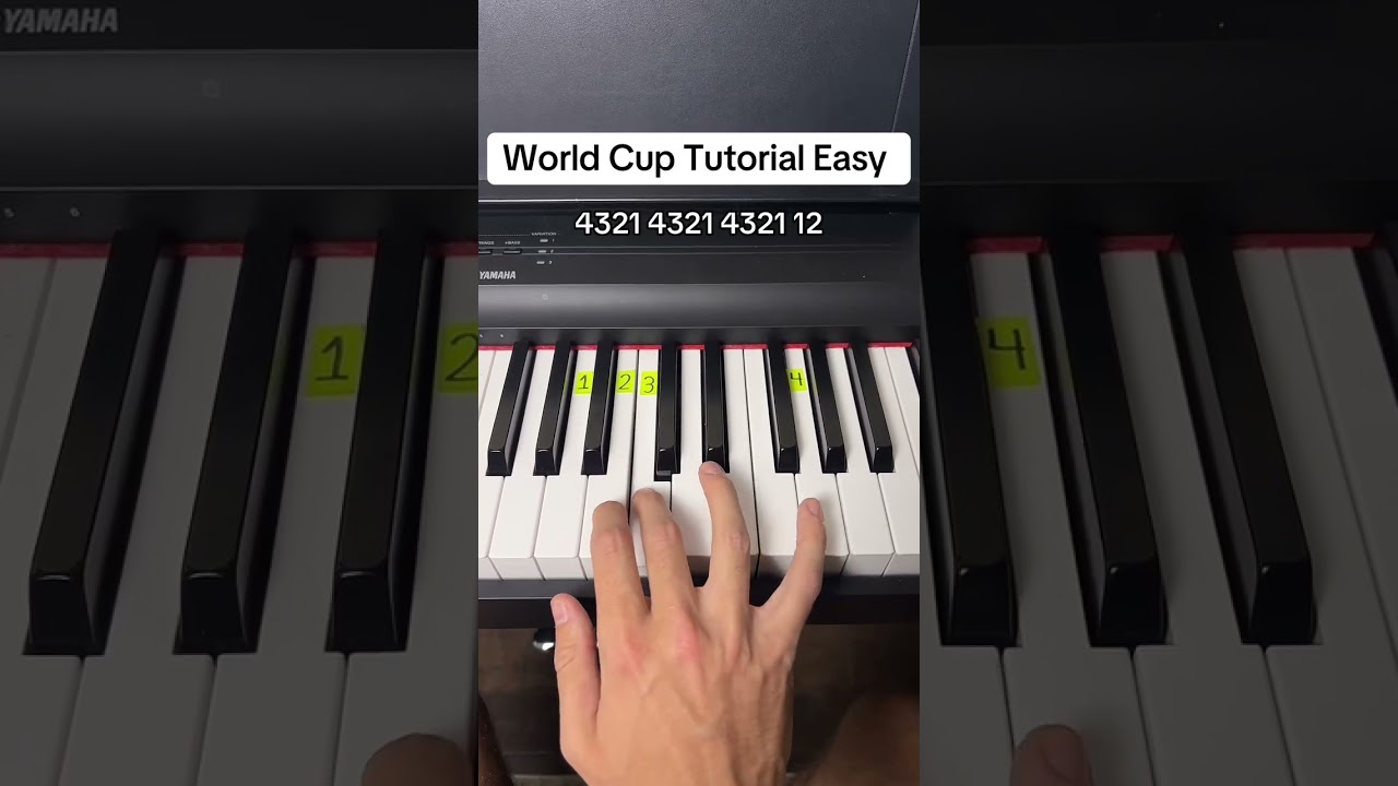 World Cup Tutorial Easy #speed #worldcup #piano