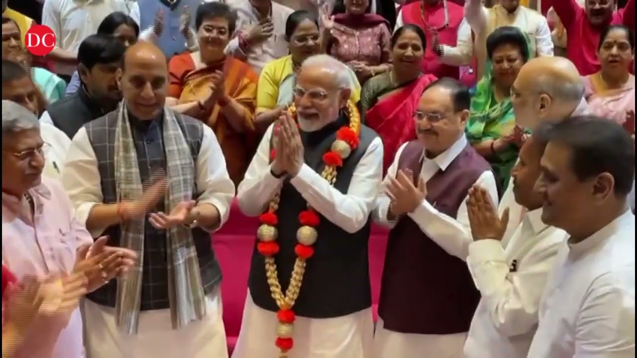 PM Modi felicitated at NDA Parliamentary Party meeting