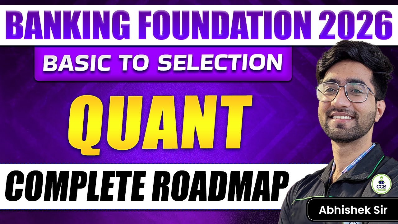 Banking Foundation 2026 | Complete Quant Preparation Roadmap | Start from Zero |Beginner to Advanced