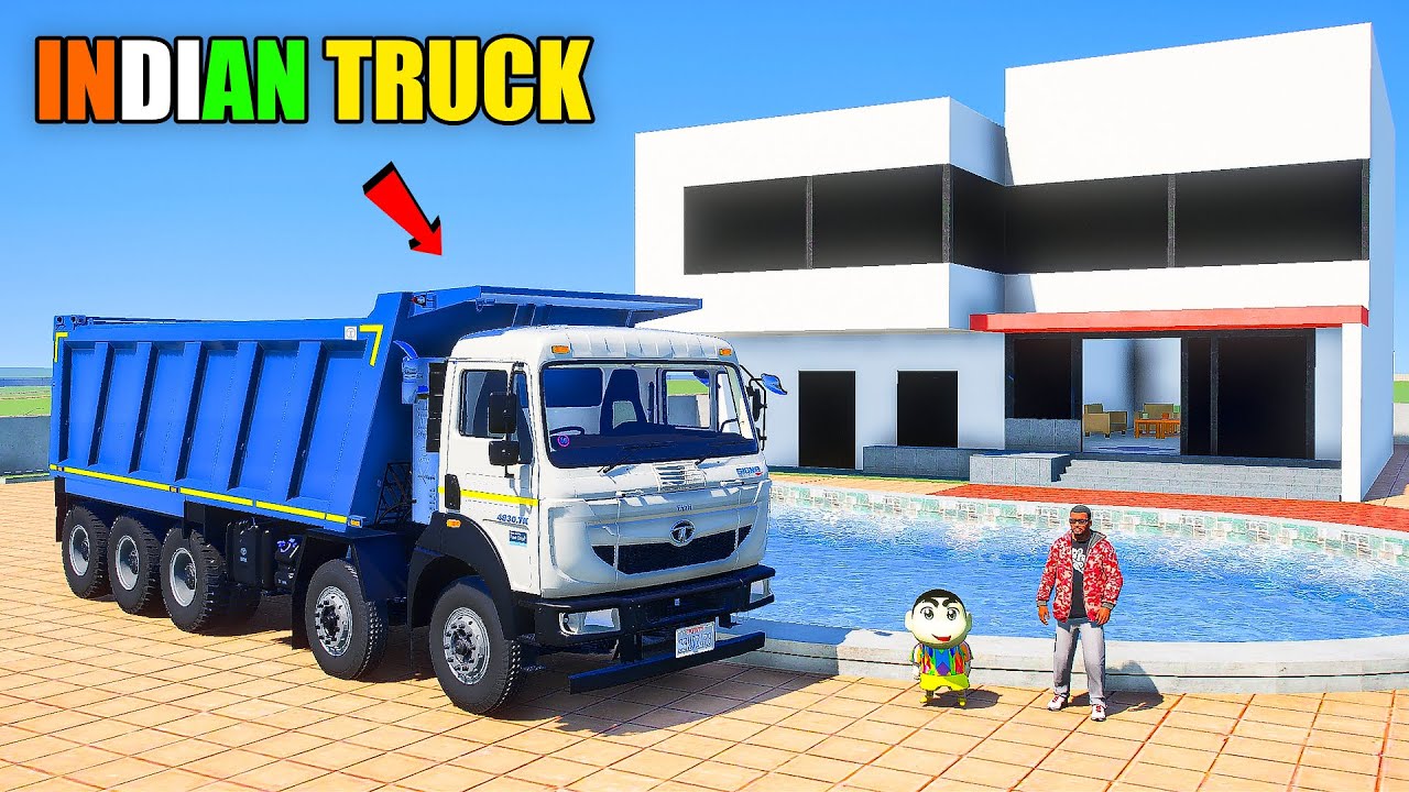Franklin & Shinchan Buy TATA SIGNA TIPPER TRUCK in Indian Bike Driving 3D