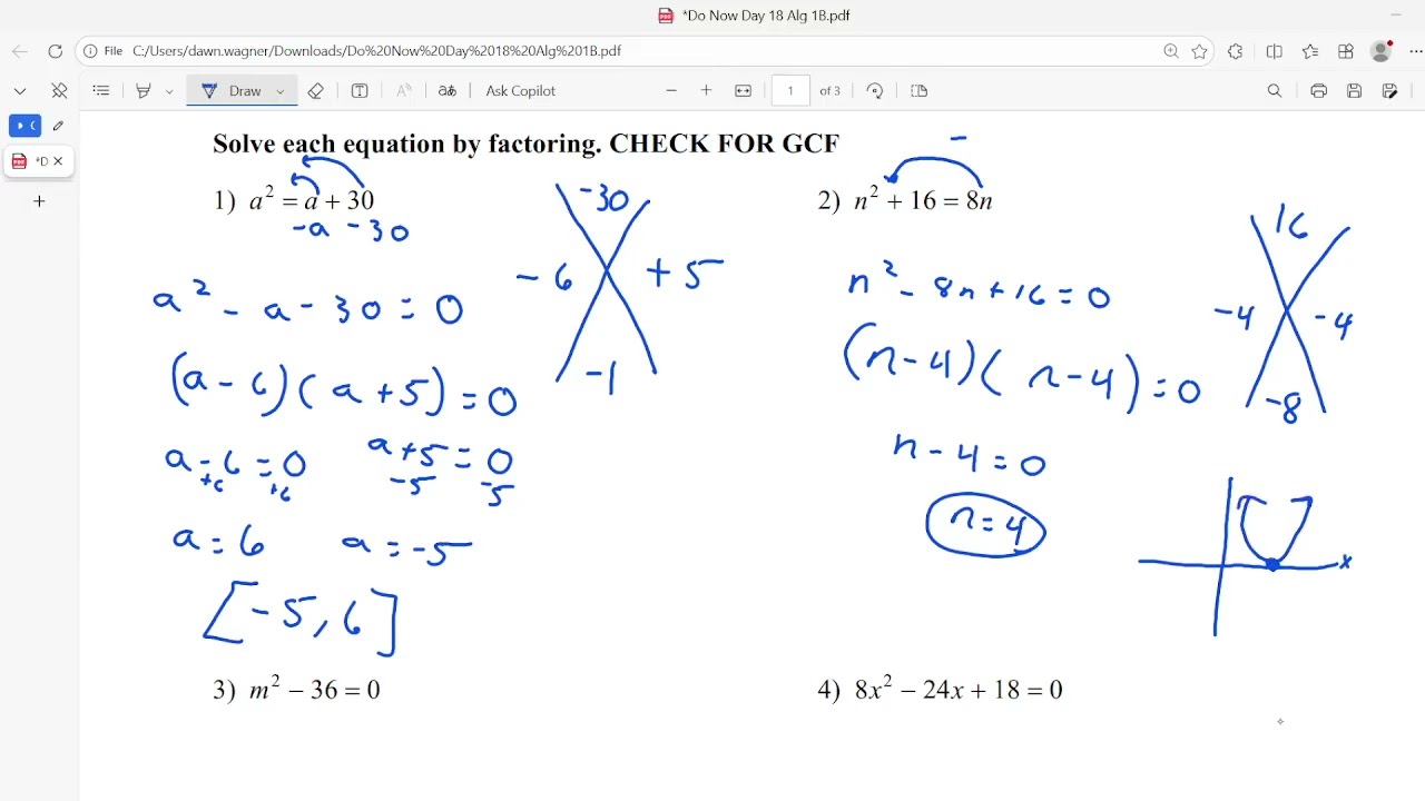 Quadratic formula review and simplifying radicals