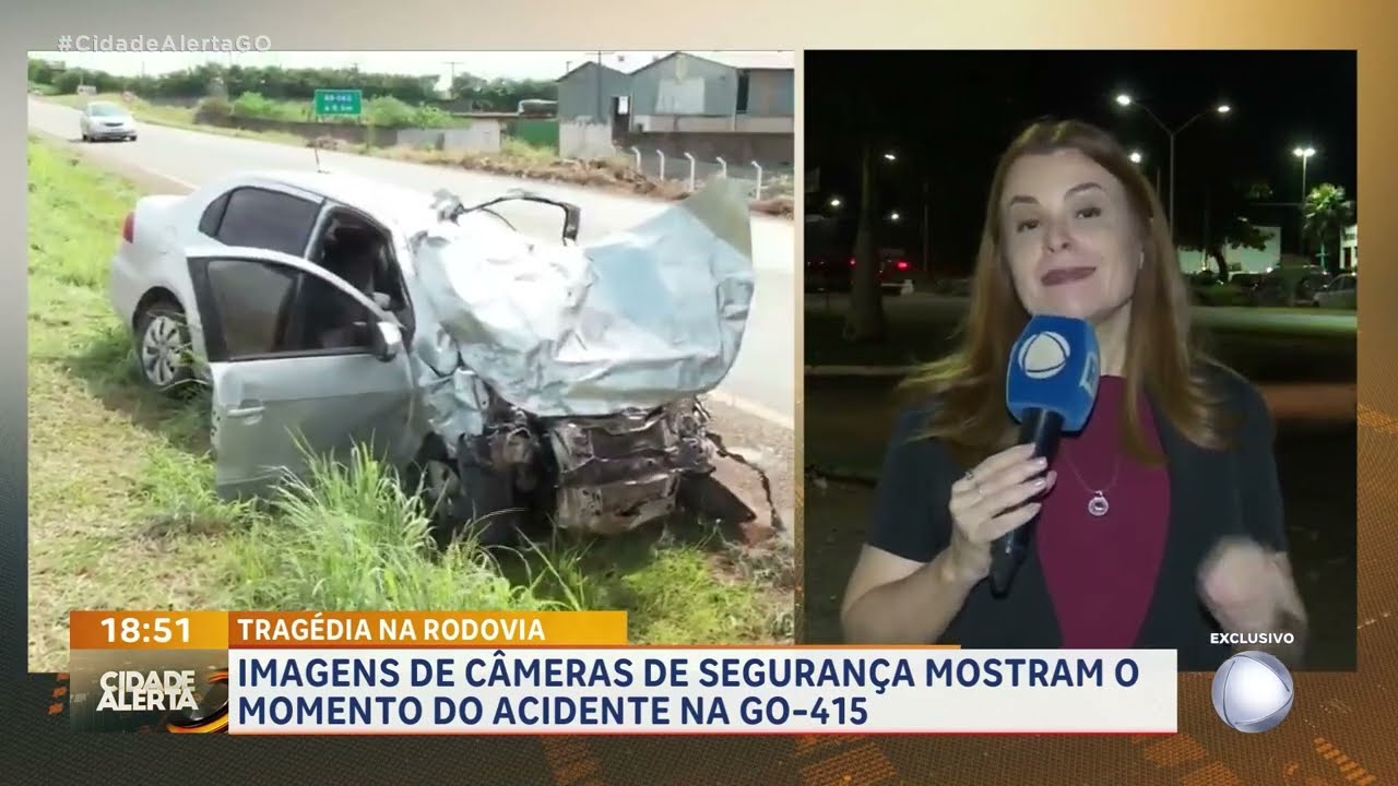 TRAGÉDIA NA RODOVIA: IMAGENS DE CÂMERA DE SEGURANÇA MOSTRA O MOMENTO DO ACIDENTE NA GO-415