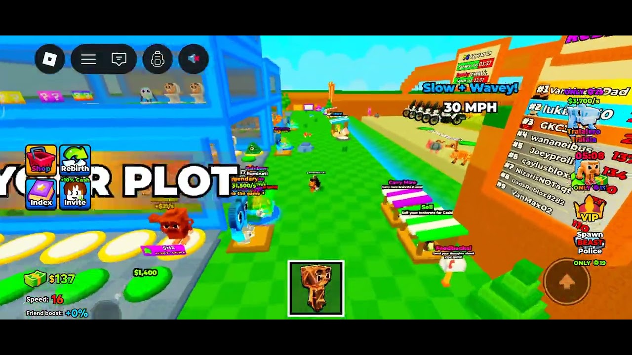 I PLAYED  FAKE ESCAPE TSUNAMI FOR BRAINROTS GAME IN ROBLOX 