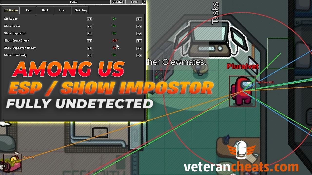 Among Us Cheats / Hacks - SHOW IMPOSTOR & ESP - WORKING APRIL 5! ft. Veterancheats.com